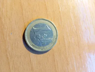 Moneda Euro Italia 2002 vitrubio
