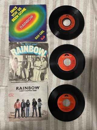 Lote 3 Vinilos Singles 7 Rainbow