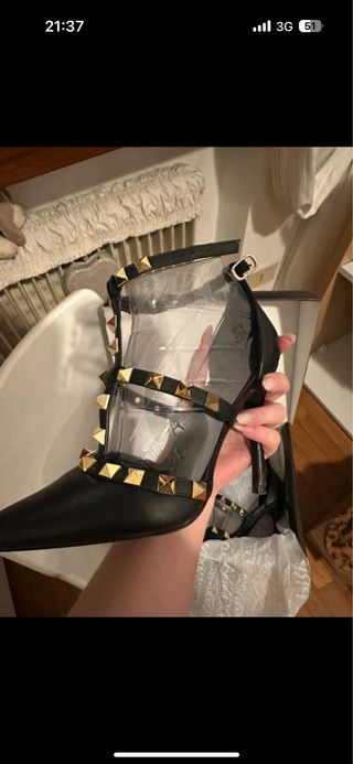 PrimaDonna Tacco Nero Borchie Oro