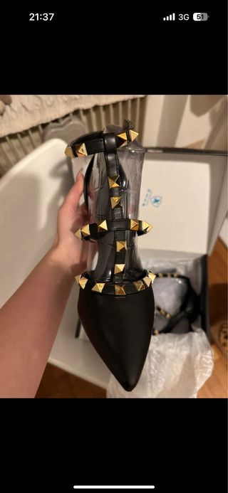 PrimaDonna Tacco Nero Borchie Oro