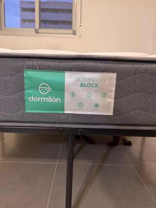 Cama Dormilón Gris y Blanca