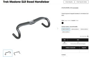 Manillar Trek Madone SLR 400x400mm