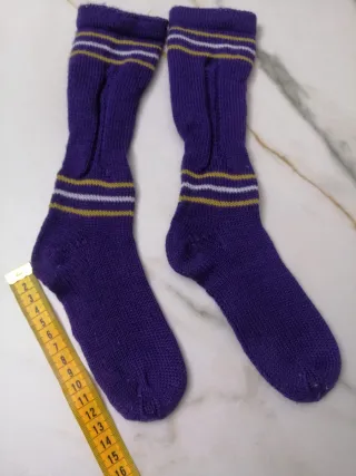 Medias niño fallero moradas