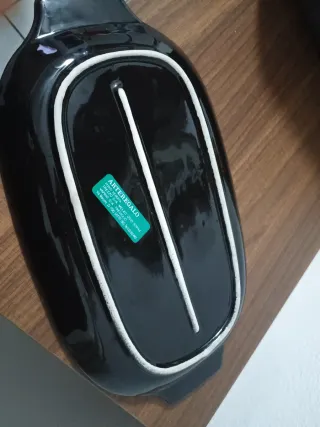 Vassoio vintage ceramica nero Made in Italy