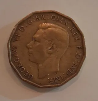 Moneta 3 Pence Inglese 1943