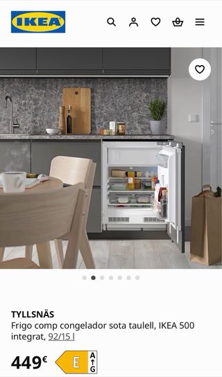 Nevera pequeña blanca