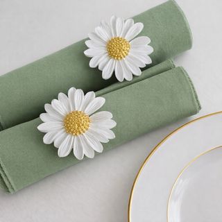 Ferma Tovagliolo Margherita Oro Bianco