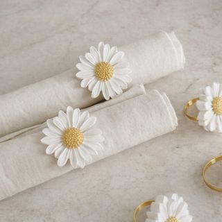 Ferma Tovagliolo Margherita Oro Bianco