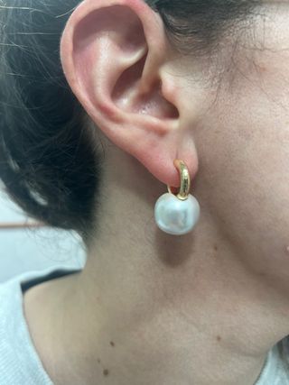 Pendientes Zara perla dorados