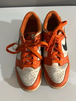 Zapatillas Nike Dunk Naranja y Blanco