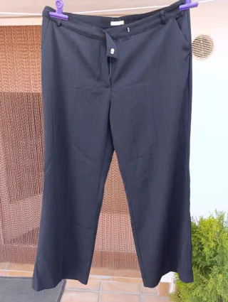Pantalón ancho rayas plateadas XXL