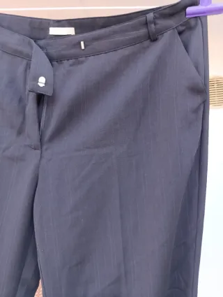 Pantalón ancho rayas plateadas XXL