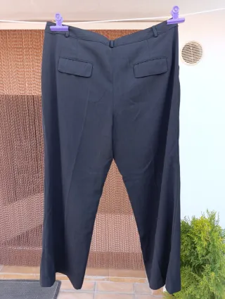Pantalón ancho rayas plateadas XXL