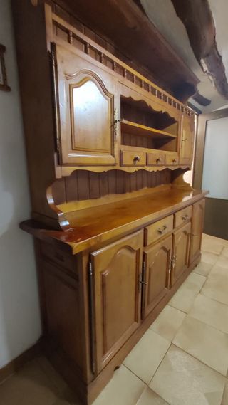 Lote Muebles Antiguos Madera Maciza (Nogal y Pino)