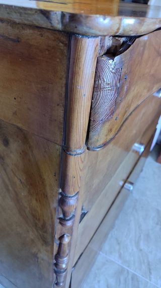 Lote Muebles Antiguos Madera Maciza (Nogal y Pino)