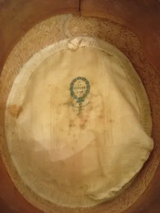 Canotier antiguo de paja hecho en Paris