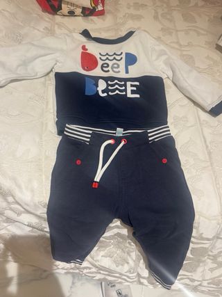 Conjunto Chándal Bebé Detalles Marinos
