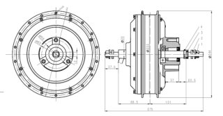 Motor Eléctrico QS 3000W 72V