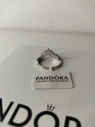 Anel Pandora Princesa Wishbone Prata
