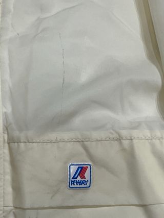 Chaqueta K-Way Hombre Beige/Blanca