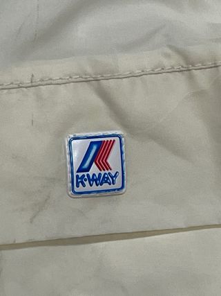 Chaqueta K-Way Hombre Beige/Blanca