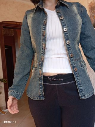 Giacca denim/jeans leggera donna