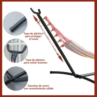 Soporte Hamaca Metal Ajustable Resistente