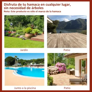 Soporte Hamaca Metal Ajustable Resistente