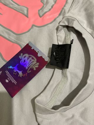 Camiseta Syna World Gris y Rosa Talla M