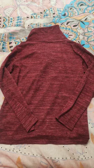 Jersey fino cuello alto cremallera