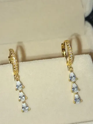 Pendientes Plata 925 Baño Oro