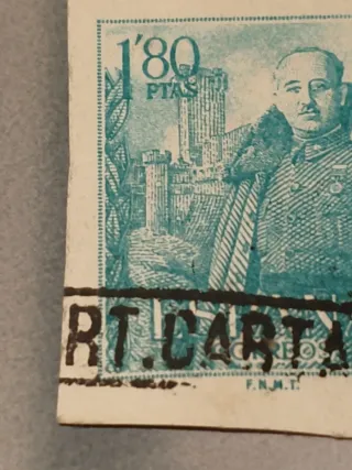 Sello antiguo póliza España 1,80 PTAS