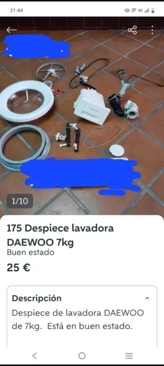 Despiece lavadora DAEWOO 7kg