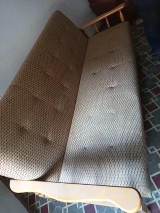 Sofá Cama Beige/Marrón