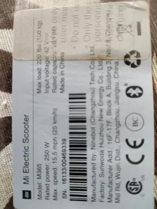 Patinete Xiaomi M365 (1ª Generación)