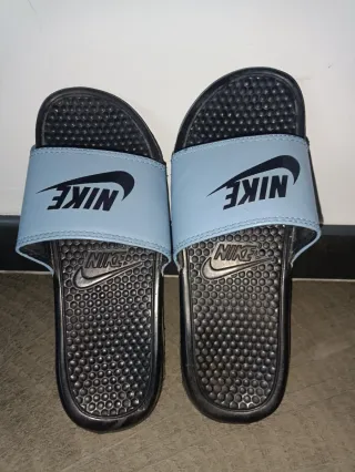Chanclas Nike Hombre Azul y Negro