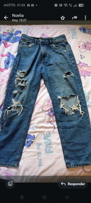 Pantalones vaqueros rotos azules