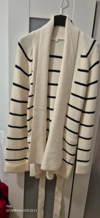 Cardigan donna beige e nero