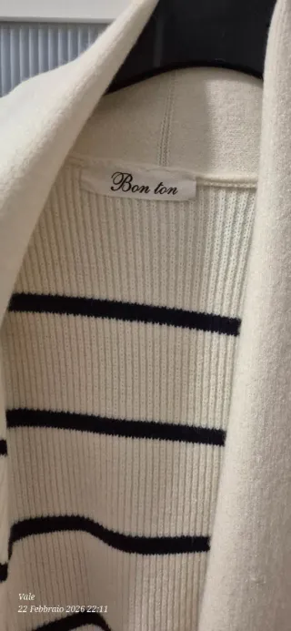 Cardigan donna beige e nero