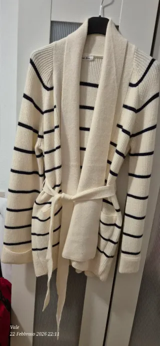 Cardigan donna beige e nero