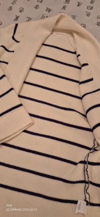 Cardigan donna beige e nero