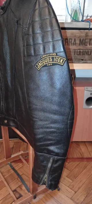 Giacca Moto Vintage Pelle Uomo Anni '70