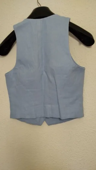 Chaleco MNG azul entallado