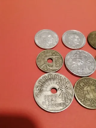 Lote de 9 monedas españolas antiguas