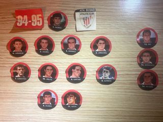Juego Fútbol 90s. Chapas + Ath.Bilbao + R.Sociedad