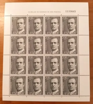 Minipliegos 1A y 1B año 1981. Rey Juan Carlos I