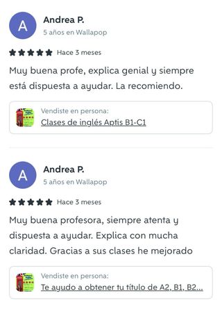 Clases de inglés B1, B2