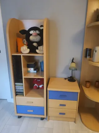 Alacena juvenil madera y plástico