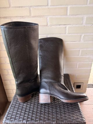 Botas Zara Piel Negras