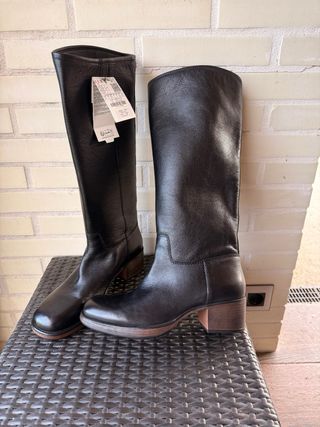 Botas Zara Piel Negras